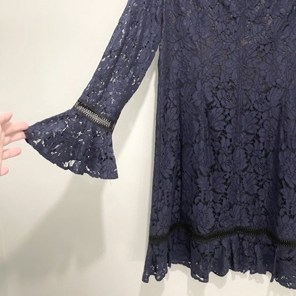 Eliza J Lace Shift Dress in Navy Blue - size 14 - Picture 1 of 7